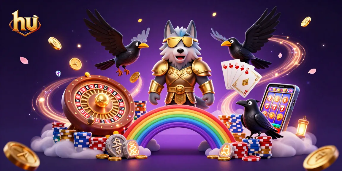 Engage with thrilling casino gameplay in hu-themed illustration featuring exciting gambling elements.
