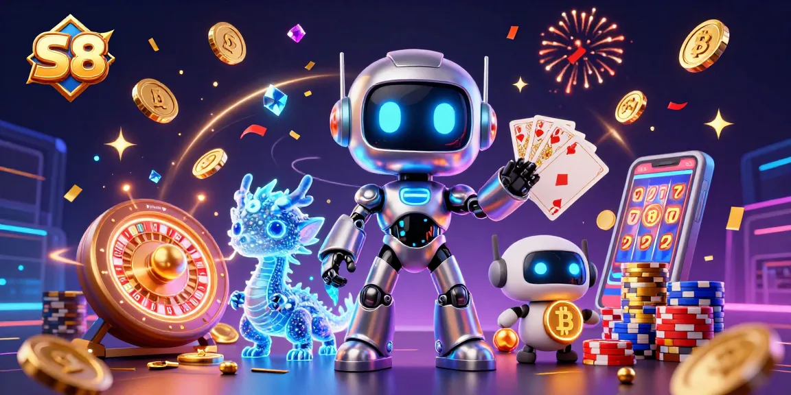 S8 reveals an exciting gaming experience with vibrant casino elements and futuristic characters.