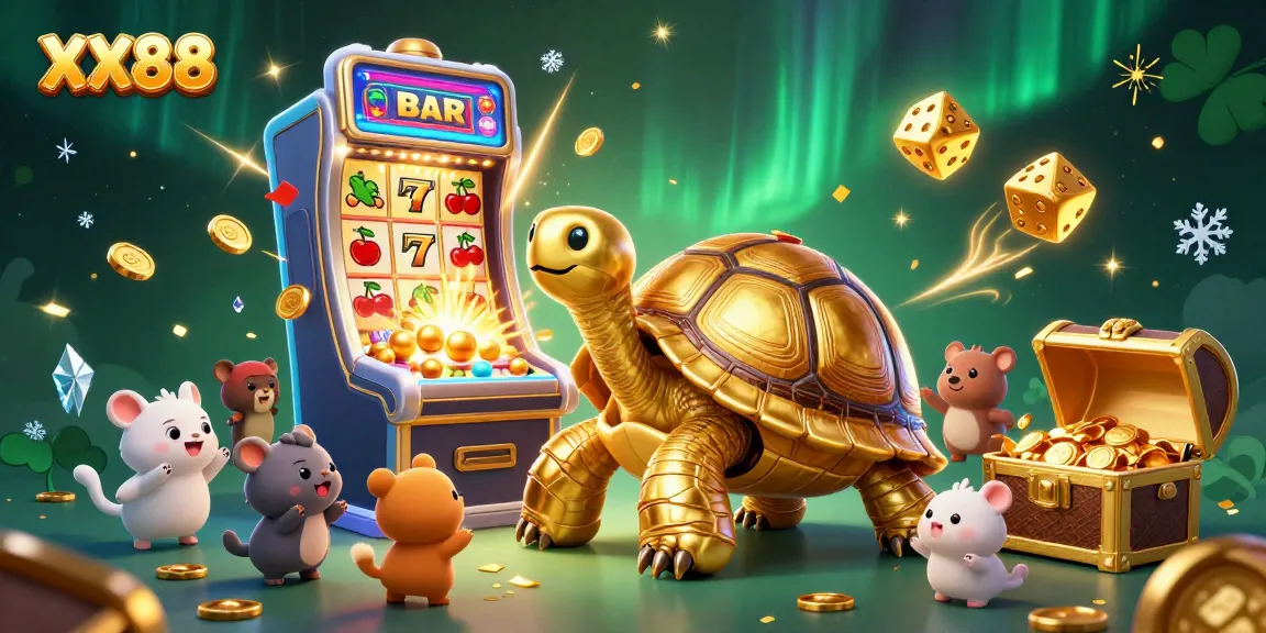 Experience thrilling gaming action at XX88 with vibrant slot machines and animated gold, showcasing exciting casino fun.