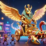 Dhani win gaming adventure with dynamic characters, slot reels, and colorful arcade themes.