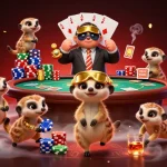 Meerkats profit from their casino adventure at Trang Go88, illustrating the lively gambling experience.