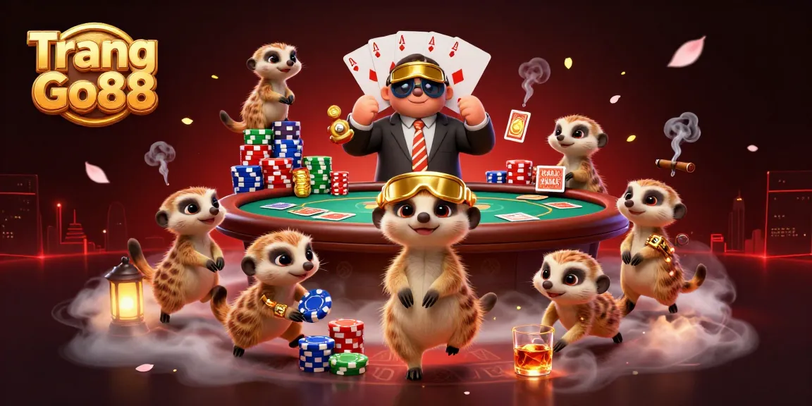 Meerkats profit from their casino adventure at Trang Go88, illustrating the lively gambling experience.