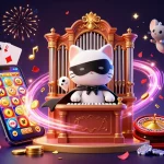 Experience the excitement at LLWIN with a captivating casino scene featuring vibrant characters and games.