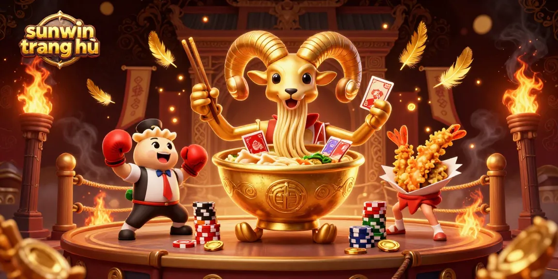 Experience the thrilling sunwin trang chủ casino scene, where vibrant characters handle cards and chips amidst swirling colors.