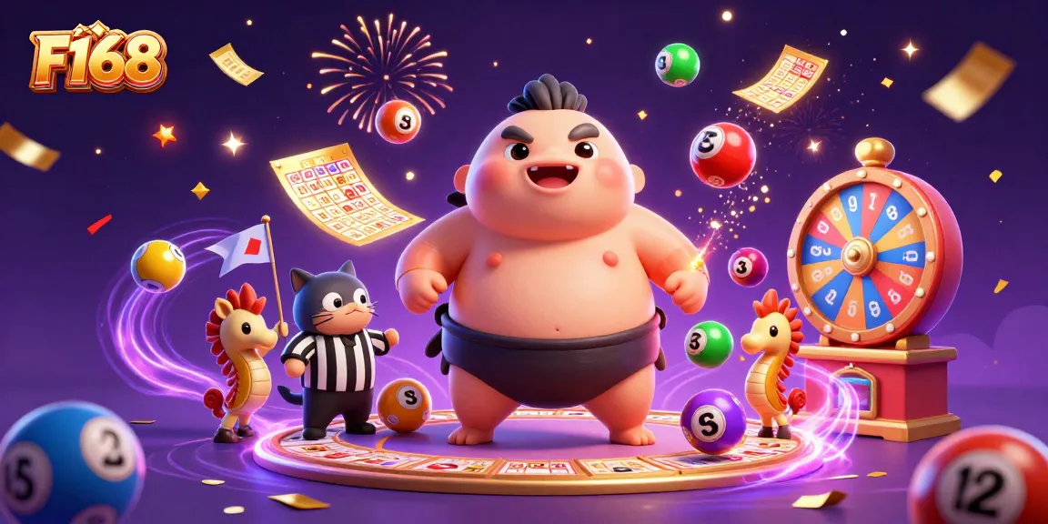 Engage with F168's vibrant lottery and gaming atmosphere featuring a dynamic underwater scene!