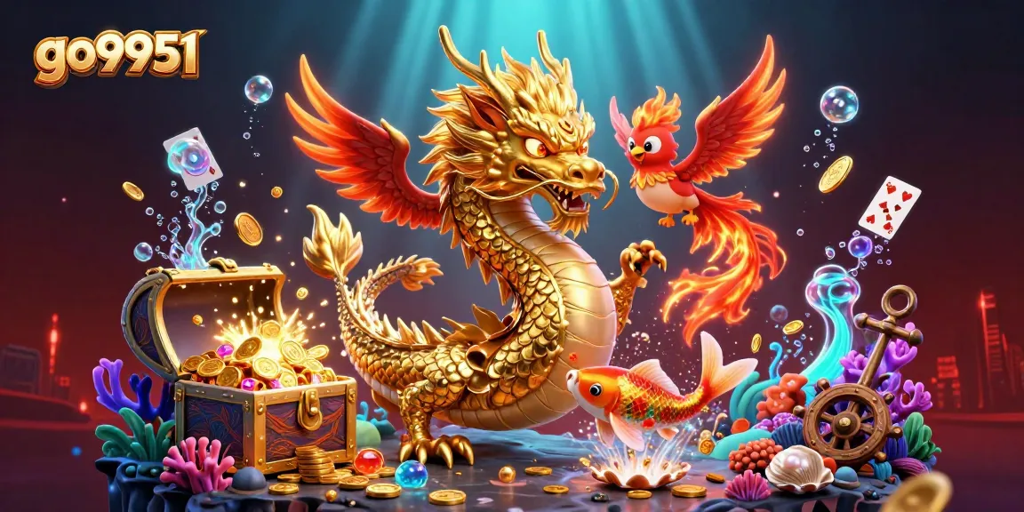 Win big at go9951 with the dragon, phoenix, and koi fish amid casino treasures.